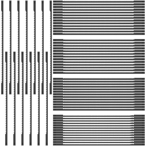 65 Stück Dekupiersägeblatt 127mm Dekupiersägeblätter mit Stift 10/15/18/20/24 Zähne Elektrowerkzeugzubehör Standard Feinschnitt Sägeblätter Schneiden Sägenblätt für Holz Metall Plastik Leder