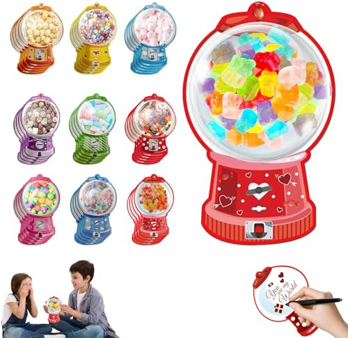 Candy Dome Greeting Cards Gifts for Classroom DIY Valentine's Day Cards Sweet Bags Funny Fillers Creative Candy Dispenser Valentine Exchange Cards Party Bag Set with Treat Holders (36PCS)