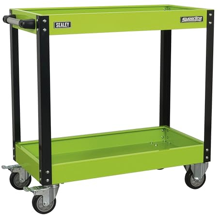 Sealey Cx109Hv Workshop Trolley 2-Level Heavy-Duty - Hi-Vis Green