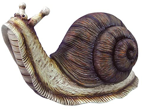 VERDELOOK Gartenfigur aus Polyresin in Form einer Schnecke, 22x14x16 cm