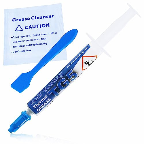 AABCOOLING Wärmeleitpaste 5-4g - Hochleistungs 12,5W/mK Wärmeleitpaste mit Silber - hohe Wärmeleitfähigkeit für alle CPU, PC-Kühler, Lüfter, Prozessor, Wasserkühlung 12,5 W/mK