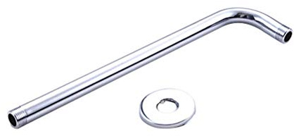 Yardwe Edelstahl-Brausearm und Flansch, Wandmontierter Duschkopf-Auslegearm für Feste Duschkopfhalterungen Einbauduschköpfe(Silber)