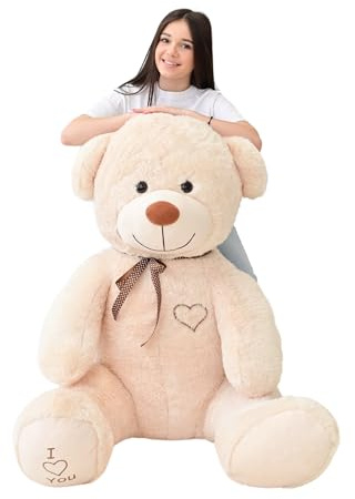 Odolplusz XXL Weicher Plüsch-Teddybär Plüschbär Kuscheltier 190cm Geburtstag Weihnachten Geschenk für Baby Kinder Mädchen Braun