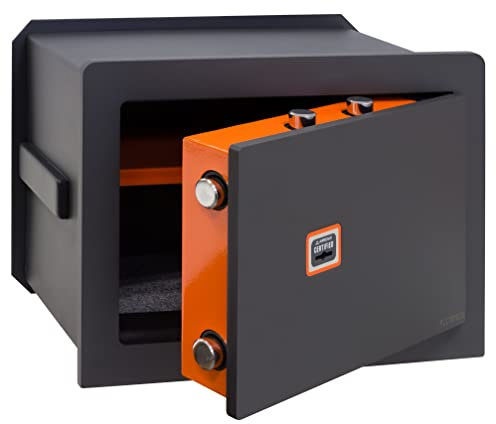ARREGUI Plus C 181340 Tresor Sicherheitsstufe S2 | Wandtresor mit Kl. A Zertifiziertem Schloss | Safe für Zuhause oder Gewerbe | Tiefenverstellbarer Tresor zum Einmauern | 27 x 38,5 x 20/30 cm| 11-19L
