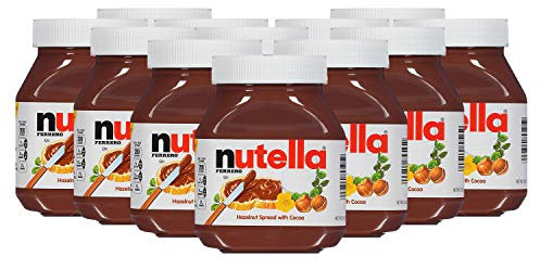 Nutella Schokoladen-Haselnussaufstrich mit Kakao - 12er Pack, 12 x 750 g