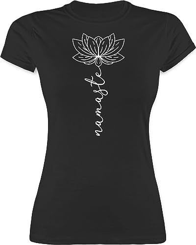 Shirtracer - Shirt Damen - und Wellness Geschenk - Namaste Lotusblüte Yoga Chakra