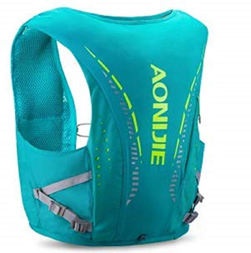 AONIJIE - Zaino per bere, leggero e traspirante, 12 l, per attività all'aperto, trail maratone, corsa, ciclismo, corsa, corsa, gilet (verde, M/L)