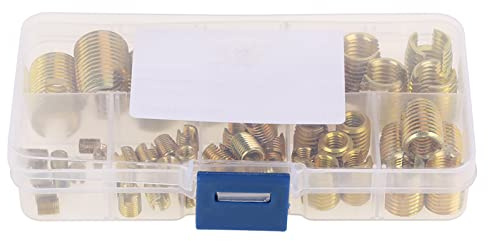 50Stk. SUS303, SUS316, selbstschneidender Befestigungsteile Dichtungshaltering Gewindeeinsatz aus Kohlenstoffstahl, selbstschneidende Schlitzgewindeeinsatzschraube reparieren,Dichtungshaltering