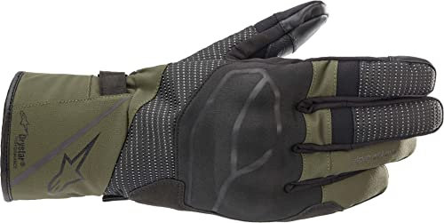Alpinestars Motorradhandschuhe lang Motorrad Handschuh Andes V3 Drystar Handschuh lang grün S, Unisex, Enduro/Adventure, Ganzjährig, Textil