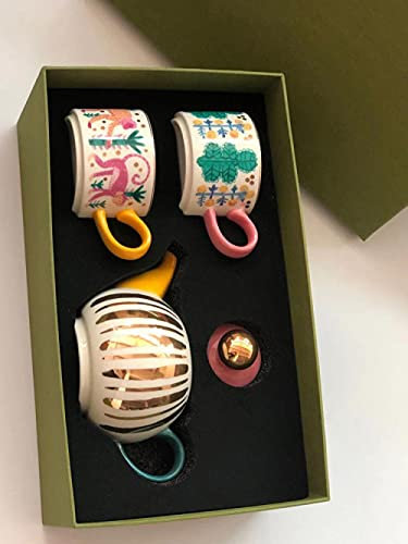 Court Feng Luxus Nachmittag Tee Geschirr Set Cup Blase Teekanne Keramik Nordische Britische Teduch Kaffeetasse-Farbgeist Teekannensatz (Geschenkbox)