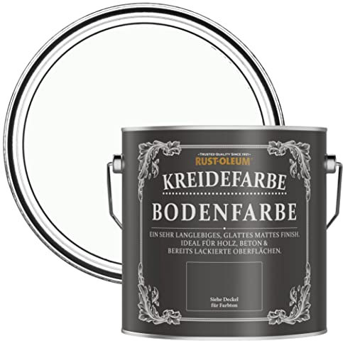 Rust-Oleum weiß strapazierfähige, kratzfeste Bodenfarbe für Holz und Beton - Mondstein 2,5 Litres