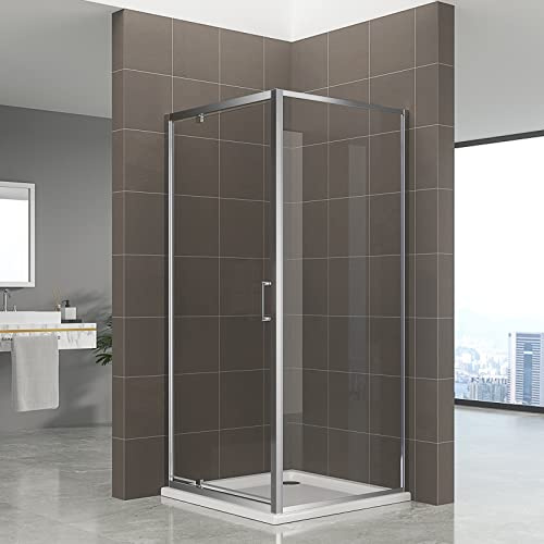 IBEA Cabine de douche H 190 cm porte pivotante verre 6 mm transparent 80 x 80 cm