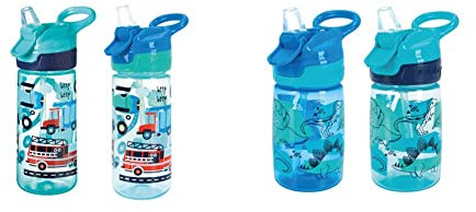 Nuby Super Quench Water Bottle-No Spill Active Toddler Sippy Cup|540ml/19oz |Carry Handle|Freeflow|Dishwasher and Steriliser Safe|Suitable Beaker & Incredible Gulp Water Bottle - No Spill Active