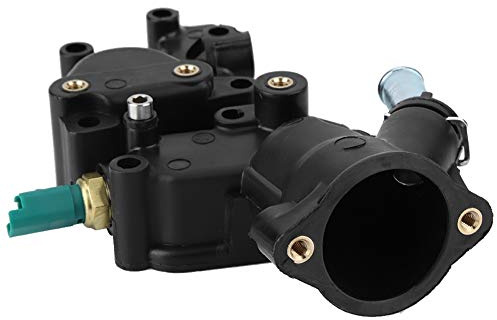 Termostato Alloggiamento Termostato con Sensore Alloggiamento Termostato in Plastica Nera con Sensore Acqua Refrigerante 9654775080 per C2 C3