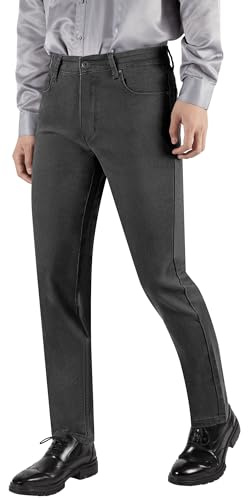 RE&X Jeans Fleecebyxor Herr Snygga Arbete Premium Fleecebyxor Herr Erbjudande Dating Tillfällen, Svart, 42