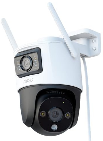 Imou 3K(3MP+3MP) Telecamera Wi-Fi Esterno Doppio Obbiettivo, PTZ Videocamera Sorveglianza Esterno, Rilevamento Umano/Veicoli, IP66, Tracciamento Intelligente, Visione Notturna a Colori, 2,4ghz