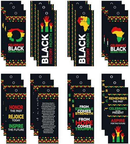 Black History Month Bookmarks Inspirational Bookmarks, African American Country Festival Celebration Black History Month Party Favor Gifts