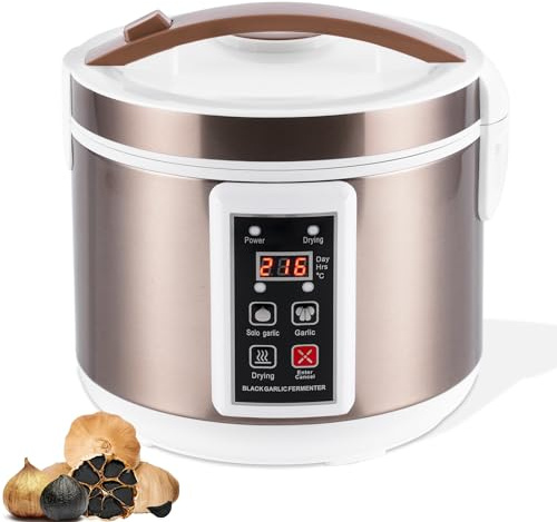 YUCHENGTECH 6L Schwarzer Knoblauch Fermenter Automatische Schwarzer Knoblauch Maker Intelligenter Knoblauch Fermenter Knoblauchkocher mit Zeit- und Temperaturkontrolle/Unabhängige Trocknungssteuerun