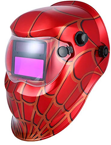 Mascara Soldar,Mascara De Soldar Casco de soldadura con energía solar oscurecimiento automático de soldadura máscara protectora Casco Blindaje Con Sombra Variable Modo Grind