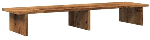 vidaXL Skärmställ åldrat trä 100x27x15 cm konstruerat trä, ställ för monitor, datorställ, monitorstativ, ställ för monitorer, monitorställ