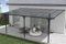 Cazeboo Terrassenüberdachung Carport KLEO 550L300 Aluminium Grau