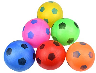BESTonZON 9stücke Aufblasbares Fußballspielzeug Für Junge Mädchen Mehrfarbiges Plastik-fußballspielzeug Lustiges Spielzubehör Für Drinnen Und Draußen Zufällige Farbe