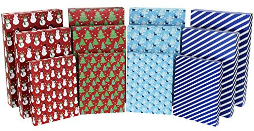 Cabilock 12stücke Weihnachts Geschenkboxen Für Shirts Designs Stabiler Karton Für Kleidung Schals Und Mehr Inkl Dekorationsband Für Festliche Anlässe