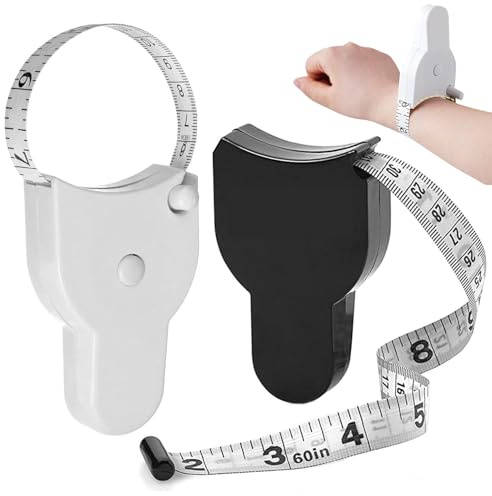 2 Pcs Tape Measure Body, Double Scale Soft Tape, Retractable Dual Sided Tape Measure, 150cm Automatic Sewing Tape Measure Soft Rulers for Body Measuring Chest Waist Cloth Craft