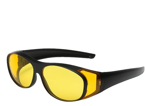 Nachtsichtbrille – tragbare Infrarotbrille mit UV-Schutz, langlebige Blendschutzsicht | Robuste Nachtsichtbrille mit verstärktem Rahmen für Nachtfahrten, Radfahren, Jagen, Wandern, Motorradrennen