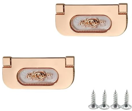 Balkontürgriff, Türgriff im europäischen Stil, 2er Set Türgriff Balkontür, Terassentürgriff und Fliegengittertüren, Terrassentür Griff incl. für Türen und Fenster,Schubladen,Schranktüren - Gold