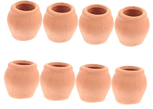 SEWOART Color Naranja 8 Mini Macetas de Cerámica, Suculentas