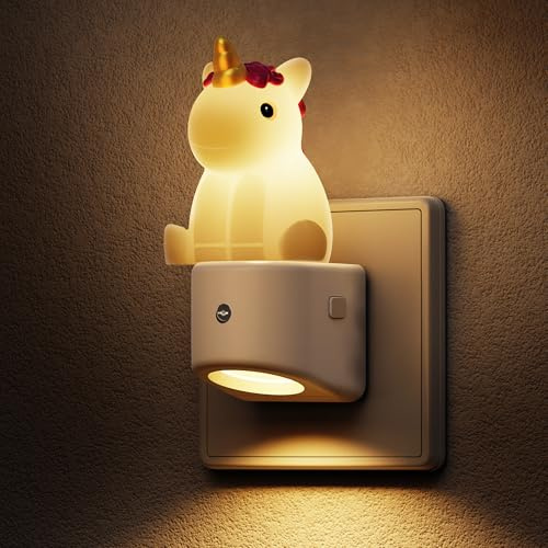 LOHAS-LED Nachtlicht Steckdose, 3D Cute Nachtlicht mit Dämmerungssensor | Farbwechsel, RGB & Warmweiß 3000K, Nachtlichter für Flur, Treppenhaus, Schlafzimmer, Küche, Toilet