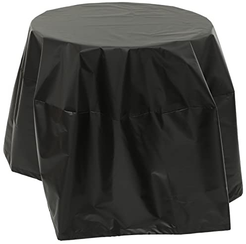 TOYANDONA Funda para Barbacoa Exterior Redonda para Fogata y Parrilla al Aire Libre, Protección Solar UV, Resistente al Agua Desgarro, Cubierta Ligera y Fácil de Instalar, Uso en Patio