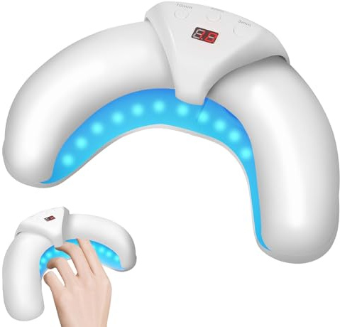 Appareil Mycose des Ongles des Pieds – avec lumière bleue 470 nm et lumière infrarouge 910 nm – pliable avec écran numérique et minuterie– Matériaux respectueux de l’environnement