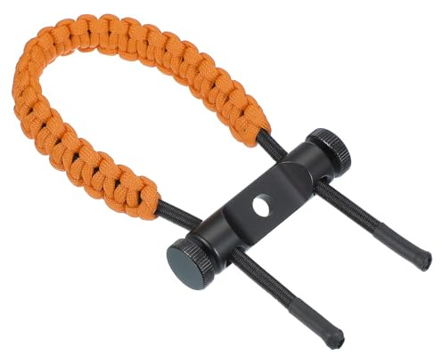QUARKZMAN Archery Bow Wrist Sling 15.75 Pouces 550 Paracord Strap Compound Bow Stabilizer & Hand Loop Carrier Bow Stabilizer pour Bow Hunting Shooting Orange 1 Count