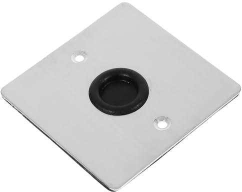 SOPOTUTU Cubierta Metálica Ciega para Punto de Corriente 86 Inoxidable con Orificio para Cables Cubierta Frontal para Enchufes de Pared y Techo Placa de Protección Eléctrica Resistente y