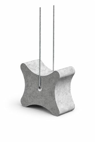 Distanziatore Knochen in Fibrocemento con Filo Zincato – Distanziale per Armatura Ferro – Supporto per Copriferro Calcestruzzo, Alta Resistenza (20-25-30mm conf.600)