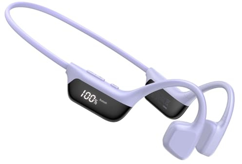 DOOGEEEco Bone Beat Run Digital Cuffie Conduzione Ossea Wireless Auricolari Conduzione Aperte Oreille Auricolari Sportive Bluetooth Impermeabili con Batteria 9 Ore BT6 Corsa Palestra Outdoor - Viola
