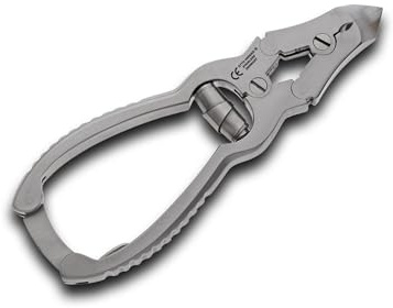 OTTO HERDER Nagelzange Kopfschneider Gelenkzange mit halbem Kopf 12 cm – Rostfreier Edelstahl, geriffelter Griff, Schenkeleinrastsperre