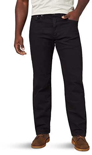 Wrangler Authentics Men's Classic 5-Pocket Relaxed Fit Flex Jean Black Flex 52W x 30L