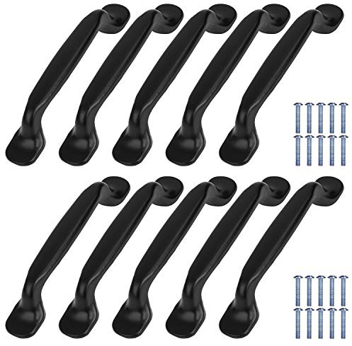 Schrank Türgriff aus Aluminiumlegierung, 10 Stück Möbel Griffen Küchengriff Schrank Griffe Kleiderschrank Knöpfe mit Schrauben (Lochabstand 96 mm)