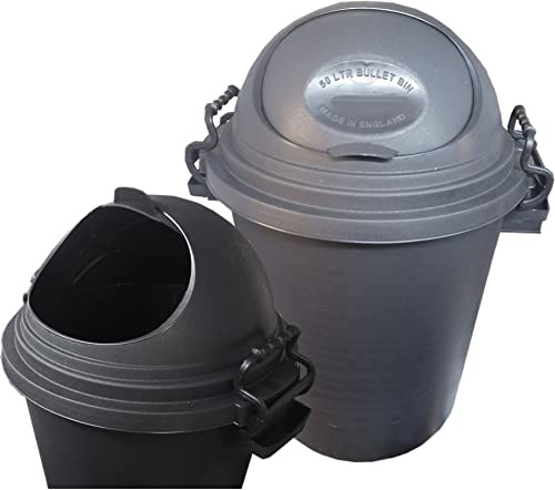Grafter 50L Heavy Duty Bullet Bin With Lockable Lid For Indoor or Outdoor Use