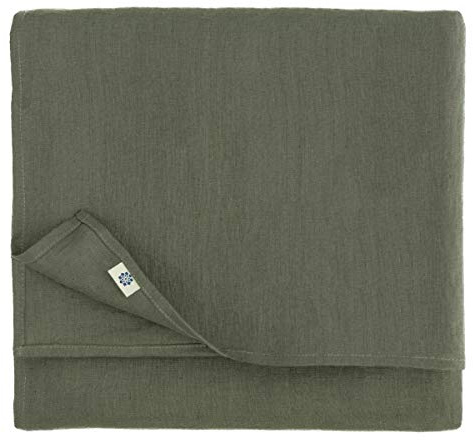 Linen & Cotton Tischdecke Hygge, 100% Leinen - Grau, 80 x 80 cm | Mitteldecke Klein Quadratisch, Tischtuch, Tischwäsche Landhausstil, Festliche Frühling/Home, Für Küche Restaurant Cafe Hotel