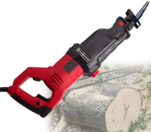 Sladdlös reciproceringssåg-220V Sladdlös universalsåg,såg för skärning av trä,metall och plast,sladdlös elektrisk såg (röd),1200w