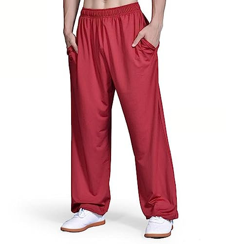 Pantaloni Kung Fu Pantaloni Tai Chi E Wing Chun per Donne E Uomini Pantaloni Sportivi Pantaloni per Arti Marziali Leggeri E Lisci,002,L