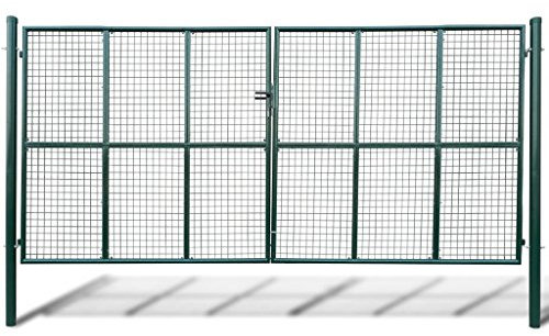 BaraSh Gartentor Zauntor Gitterzaun Tor 415 x 225 cm / 400 x 175 cm Garten TüR Doppelstabmattenzaun Tor Maschendrahtzaun