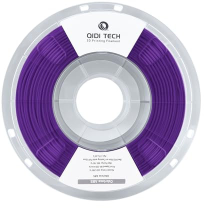 QIDI TECH Geruchloses ABS Filament 1.75mm, 3D Drucker Filament, 1 KG Spule (2.2lbs), 3D Druck Filament für die meisten FDM 3D Drucker, lila