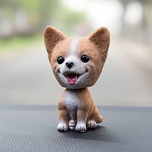 Rurunklee Auto Wackelpuppe Niedliche Hundeornamente Schütteln Wackelkopf Hunde Welpen Auto Innen Armaturenbrett Dekoration Kreative Geschenke für Auto Zuhause Schreibtisch Docoration