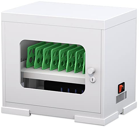 Charging Station Wall Mount, Lockable Security Cabinet Charges 30 Devices, Ideal For School, Office, Healthcare, Charging Cart Organizer & Storage Stand