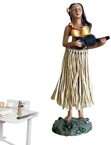 itrimaka Ornement de Fille hawaïenne Swing Dance, Ornement de poupée de Tableau de Bord hawaïen - Bobbleheads de Fille de Danse Swing - Figurines à tête Mobile, Ornements de Voiture pour Bureaux,